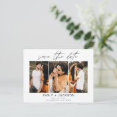 Sparen Datum 4 de Foto Elegant Classy Modern Briefkaart (Staand voorkant)