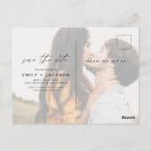 Sparen Datum 4 de Foto Elegant Classy Modern Briefkaart (Achterkant)
