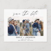 Sparen Datum 4 de Foto Elegant Classy Modern Briefkaart (Voorkant)