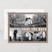 Sparen Datum 4 het Briefkaart van de Foto Collage (Voorkant / Achterkant)