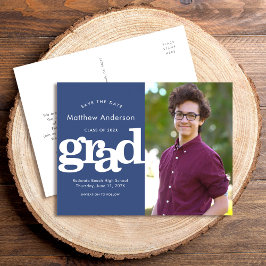 Sparen datumafstuderen foto vette typografie op ma uitnodiging briefkaart