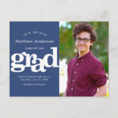 Sparen datumafstuderen foto vette typografie op ma uitnodiging briefkaart (Voorkant)