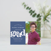 Sparen datumafstuderen foto vette typografie op ma uitnodiging briefkaart (Staand voorkant)