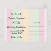 Sparen de 60e Partij van de Maart van de Dag, Past Aankondigingskaart (Achterkant)