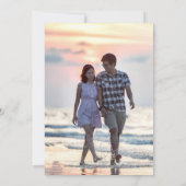 Sparen de Aangepaste Beach bruiloft van de Foto va Save The Date (Achterkant)