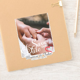 Sparen de Aangepaste Foto van de Datum Sticker