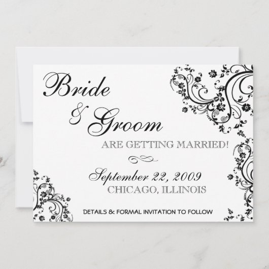 Sparen de Aankondiging van de Datum (Achterkant)