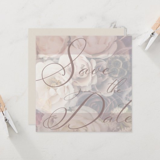 Sparen de Aankondiging van de Datum (Voorkant / Achterkant in situ)