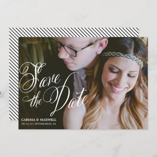 Sparen de Aankondiging van de Datum (Voorkant / Achterkant)