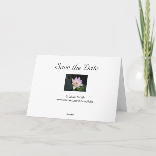 Sparen de Aankondiging van de Datum (Achterkant)