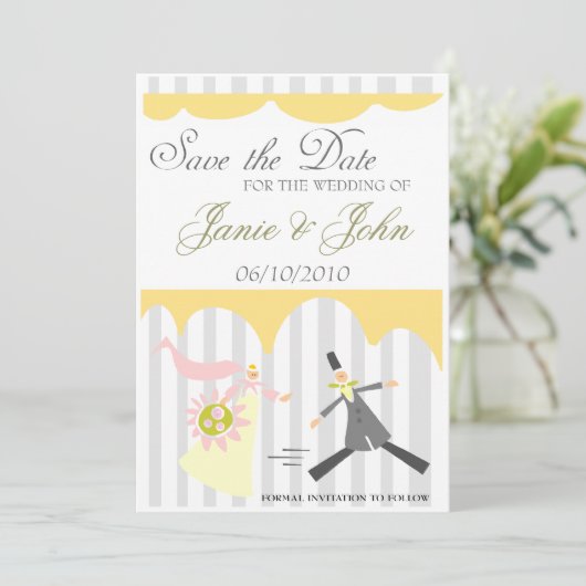 Sparen de Aankondiging van de Datum (Staand voorkant)