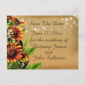 Sparen de Aankondiging van de Datum, Zonnebloemen Briefkaart (Voorkant)