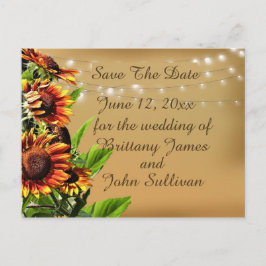 Sparen de Aankondiging van de Datum, Zonnebloemen Briefkaart