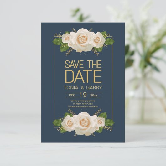 Sparen de Aankondiging van de Rozen van de Datum (Staand voorkant)