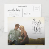 Sparen de Aankondiging van de Typografie van de Briefkaart (Voorkant / Achterkant)