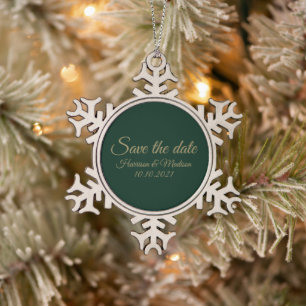 Sparen de Aankondiging van de Weddenschap van het Tin Sneeuwvlok Ornament