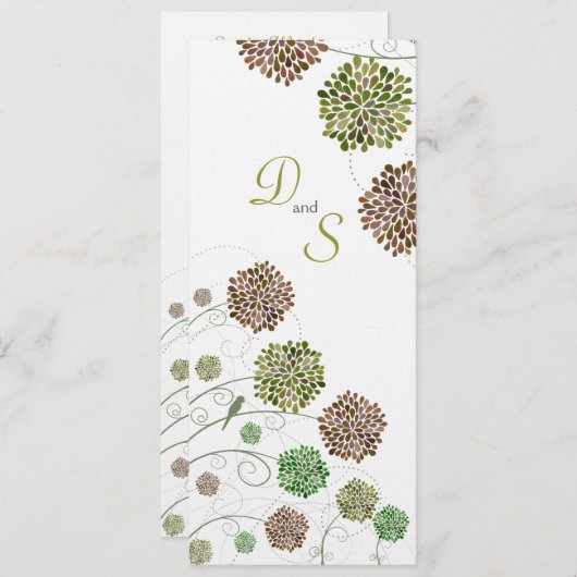 Sparen de Aankondiging van het Monogram van de (Voorkant / Achterkant)