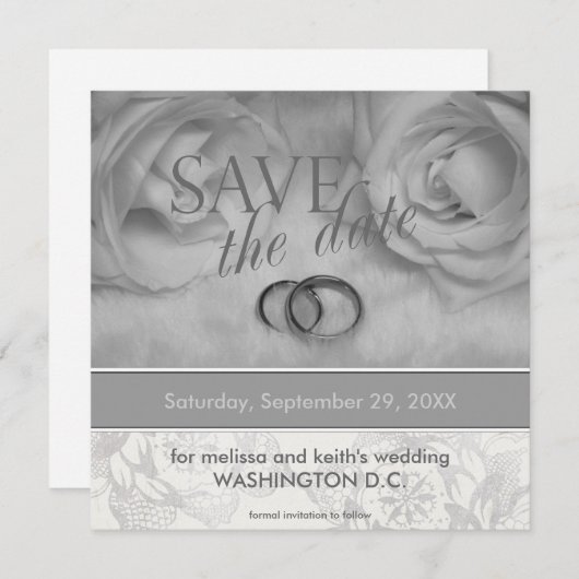 Sparen de Aankondigingen van de Datum (Voorkant / Achterkant)