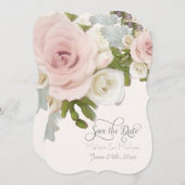 Sparen de Aankondigingen van de Datum Elegant Roos (Voorkant / Achterkant)
