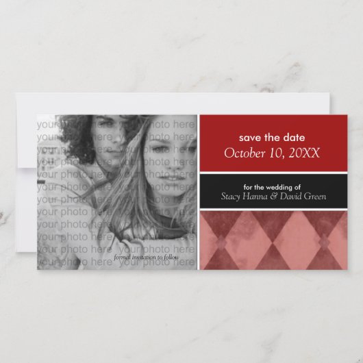 Sparen de Aankondigingen van de Kaart van de Foto  (Voorkant)