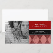 Sparen de Aankondigingen van de Kaart van de Foto  (Voorkant / Achterkant)