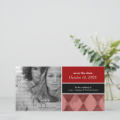 Sparen de Aankondigingen van de Kaart van de Foto  (Staand voorkant)