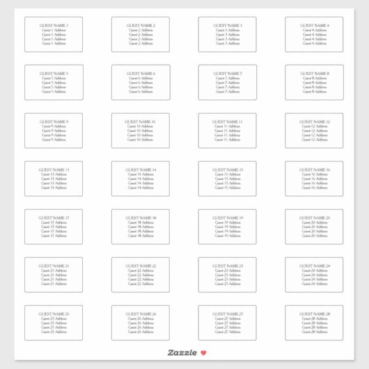 Sparen de Adresetiketten van de Datum voor 28 Enve Sticker (Vel)