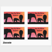 Sparen de Afrikaanse olifanten Rechthoekige Sticker (Vel)