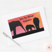Sparen de Afrikaanse olifanten Rechthoekige Sticker (Envelop)