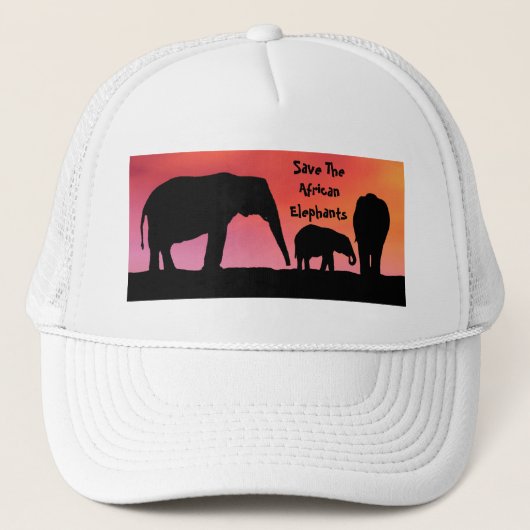 Sparen de Afrikaanse olifanten Trucker Pet (Voorkant)