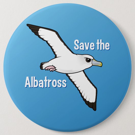 Sparen de Albatross (vlucht) Ronde Button 6,0 Cm (Voorkant)
