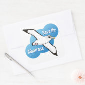 Sparen de Albatross (vlucht) Vierkante Sticker (Envelop)
