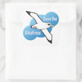 Sparen de Albatross (vlucht) Vierkante Sticker (Tas)