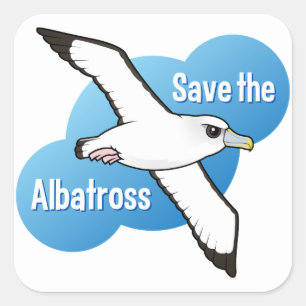 Sparen de Albatross (vlucht) Vierkante Sticker