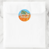 Sparen de Amazone Ronde Sticker (Tas)