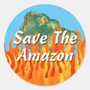 Sparen de Amazone Ronde Sticker