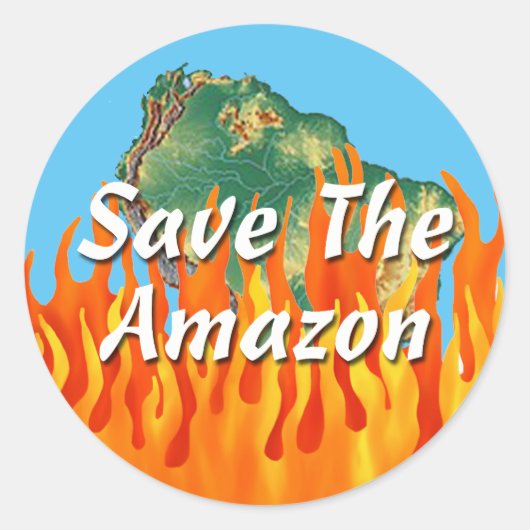Sparen de Amazone Ronde Sticker (Voorkant)