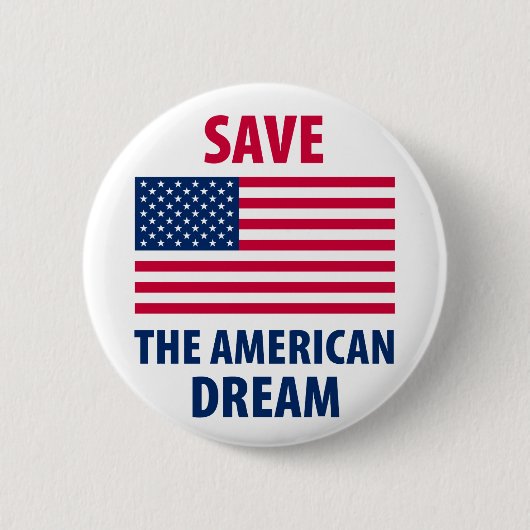 Sparen de Amerikaanse droom Ronde Button 5,7 Cm (Voorkant)