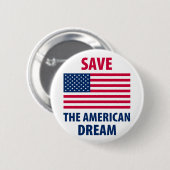 Sparen de Amerikaanse droom Ronde Button 5,7 Cm (Voorkant /achterkant)
