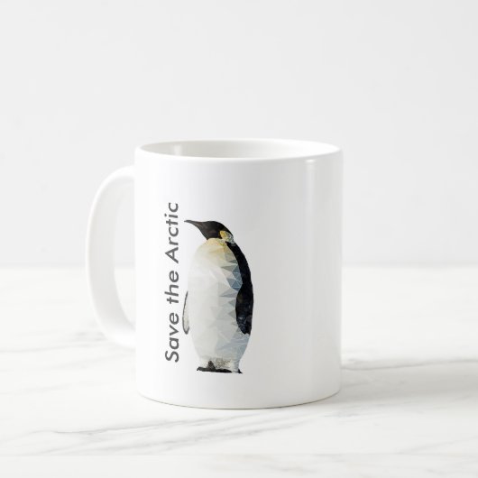 Sparen de Arctic Polyart Penguin Mok (Voorkant links)