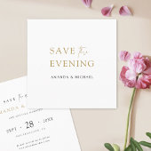 Sparen de Avond Elegant Minimalistisch Modern Gold Save The Date