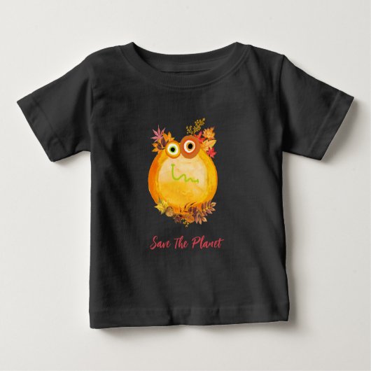 Sparen de Baby T-shirt van de planeet (Voorkant)