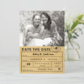 Sparen de Bagagelabel van de Bestemming van de Dat Save The Date (Staand voorkant)
