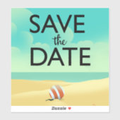 Sparen de Beach van de Datum Sticker (Vel)