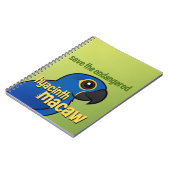 Sparen de bedreigde Hyacinth Macaw Notitieboek (Linkerzijde)