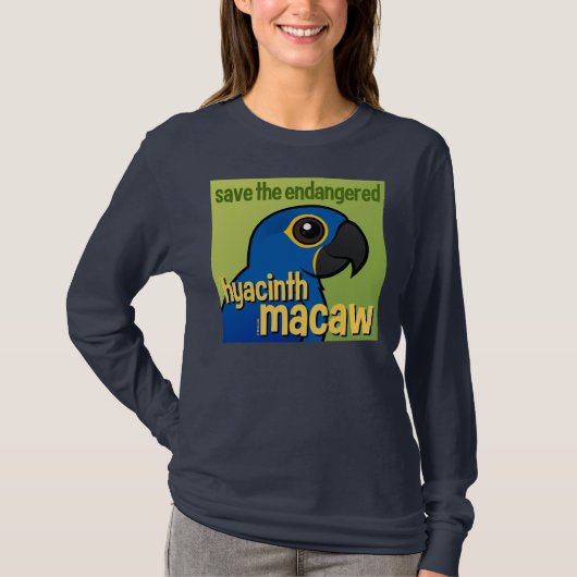 Sparen de bedreigde Hyacinth Macaw T-shirt (Voorkant)