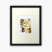 Sparen de Bees Hand Lettering Poster