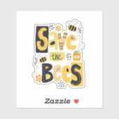 Sparen de Bees Hand Lettering Sticker (Vel)