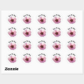 Sparen de Bees Pink Hollyhock Sticker (Vel)