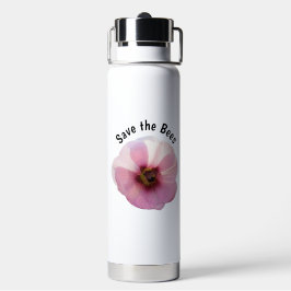 Sparen de Bees Pink Hollyhock Waterfles